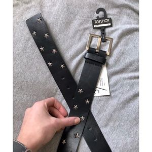Topshop Black Star studded belt ⭐️